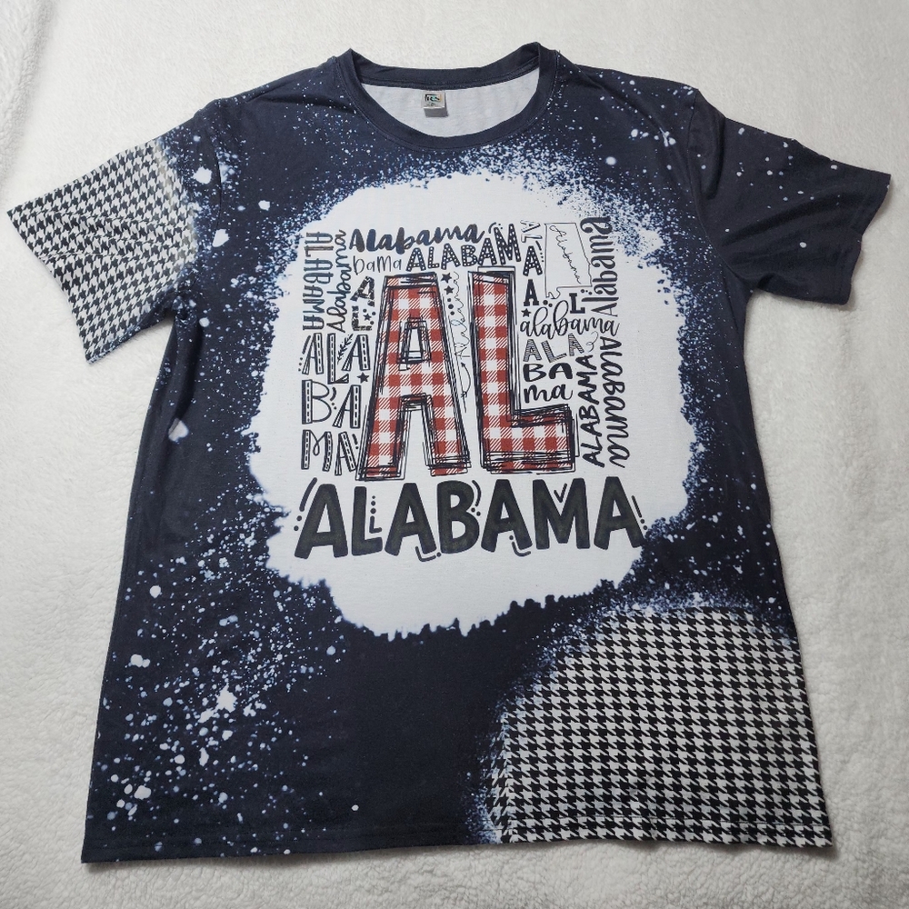 Alabama Bleached DIY Short Sleeve T-shirt Size XL